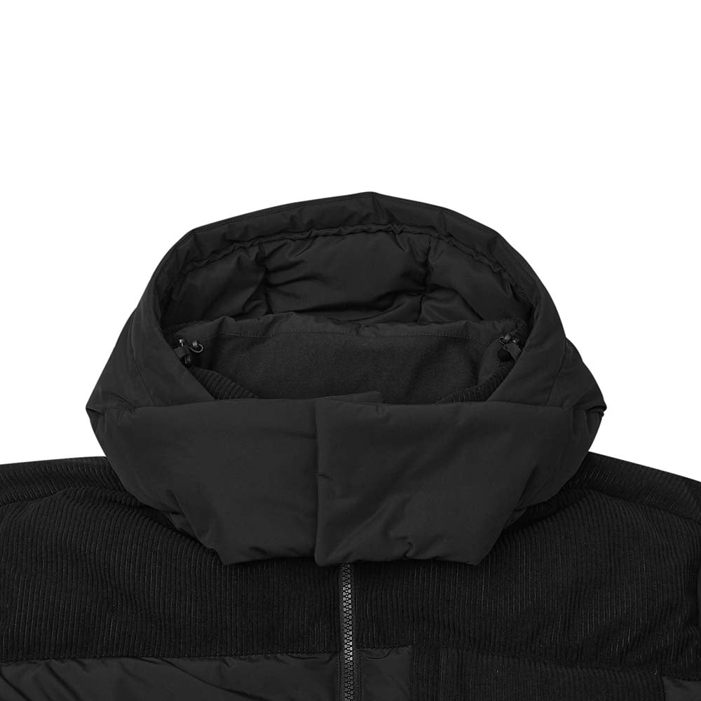 Skechers men's Sport-Utility Woven Down Jacket in Black Beauty for lifestyle wear