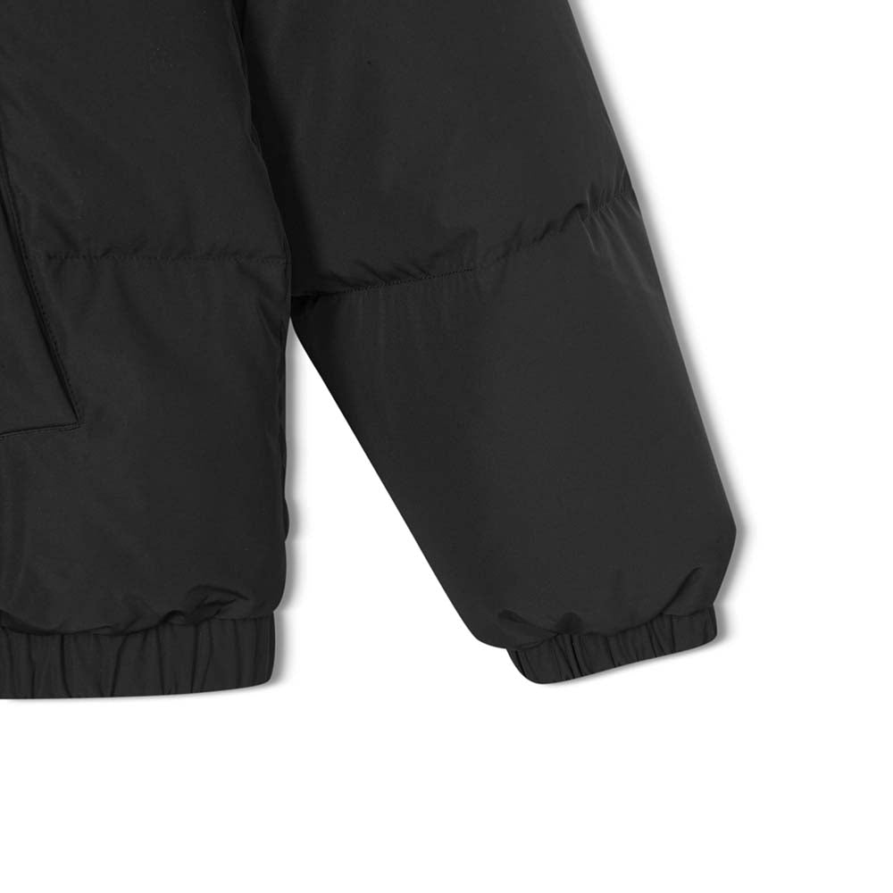 Skechers men's Sport-Utility Woven Down Jacket in Black Beauty for lifestyle wear