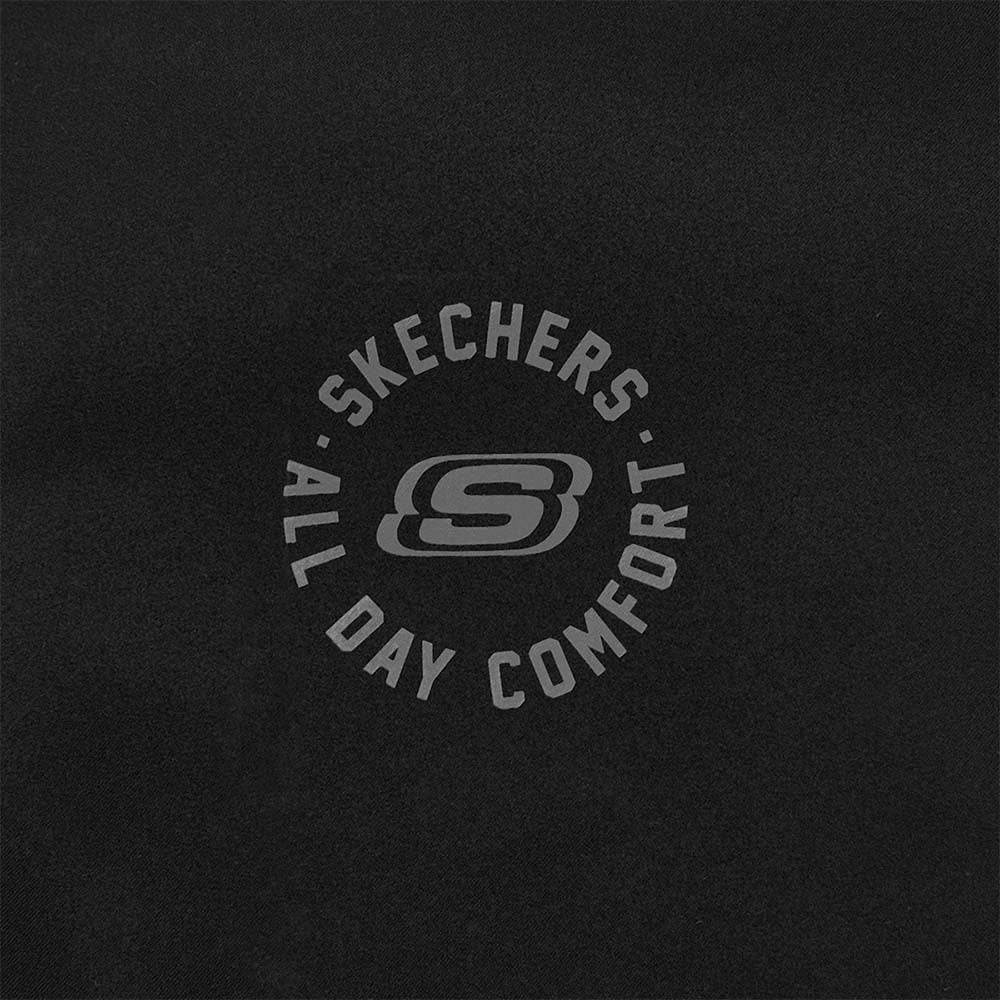 Skechers men's Sport-Utility Woven Quilted Jacket in Black Beauty for lifestyle wear