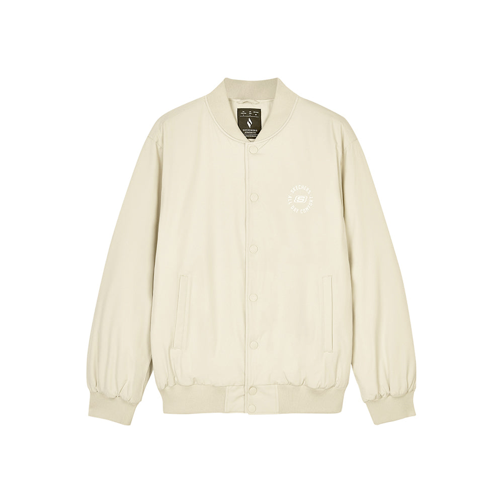 Skechers men's Sport-Utility Woven Quilted Jacket in Peyote for lifestyle wear