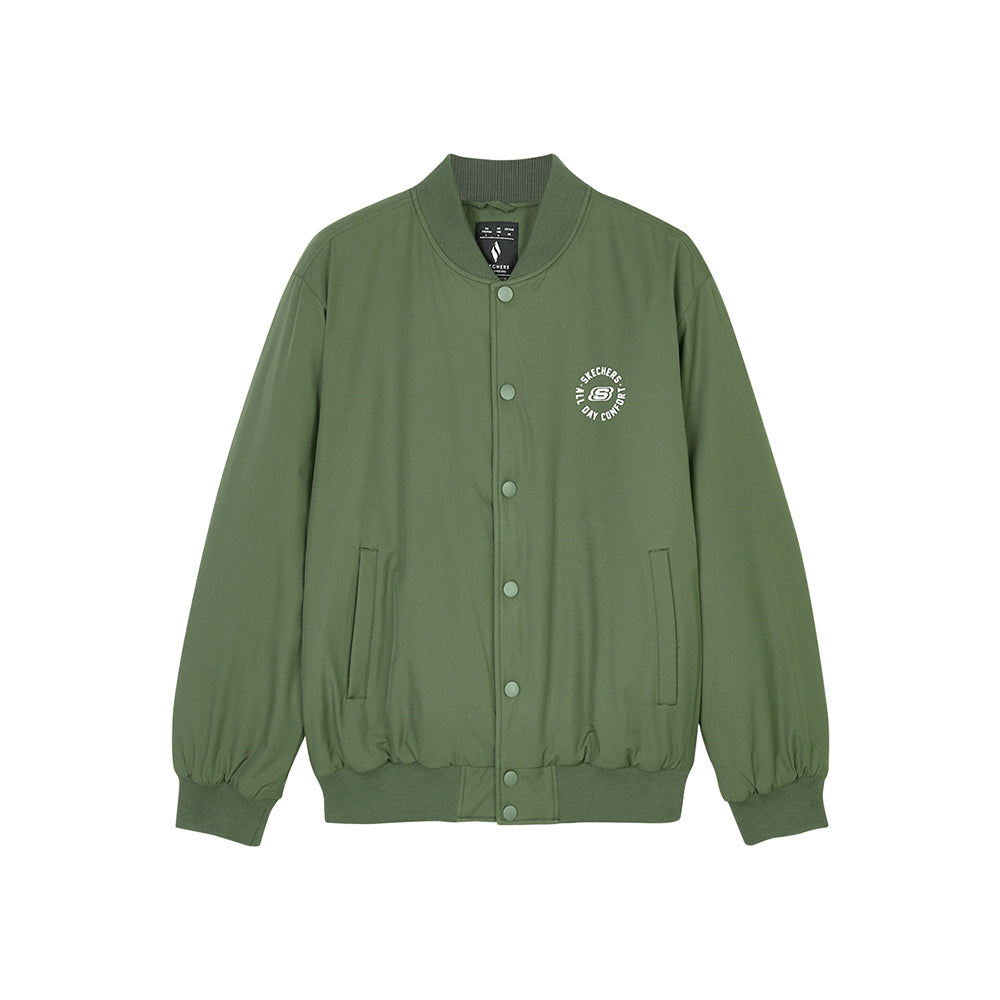 Skechers men's Sport-Utility Woven Quilted Jacket in Beetle for lifestyle wear