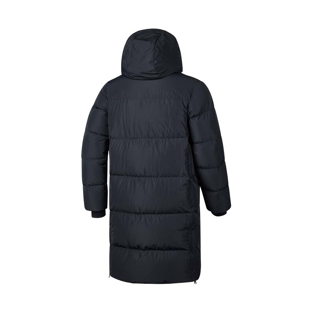 Skechers men's Sport-Utility Woven Down Coat in Black Beauty for lifestyle wear