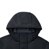 Skechers men's Sport-Utility Woven Down Coat in Black Beauty for lifestyle wear
