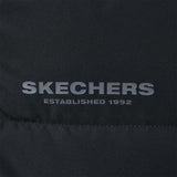 Skechers men's Sport-Utility Woven Down Coat in Black Beauty for lifestyle wear