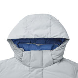 Skechers men's Sport-Utility Woven Down Coat in Harbor Mist for lifestyle wear