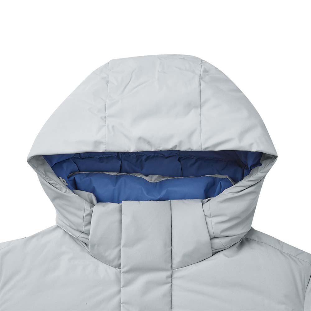 Skechers men's Sport-Utility Woven Down Coat in Harbor Mist for lifestyle wear