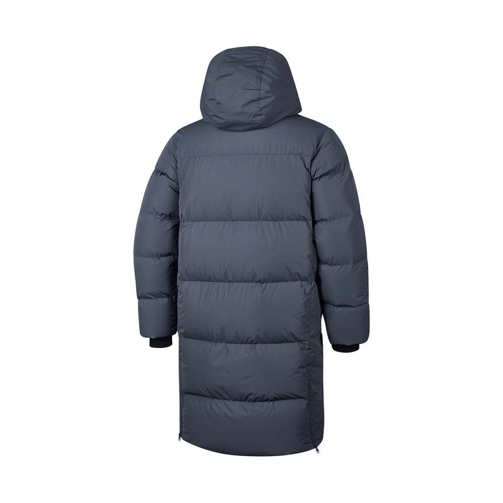 Skechers men's Sport-Utility Woven Down Coat in Odyssey Gray for lifestyle wear