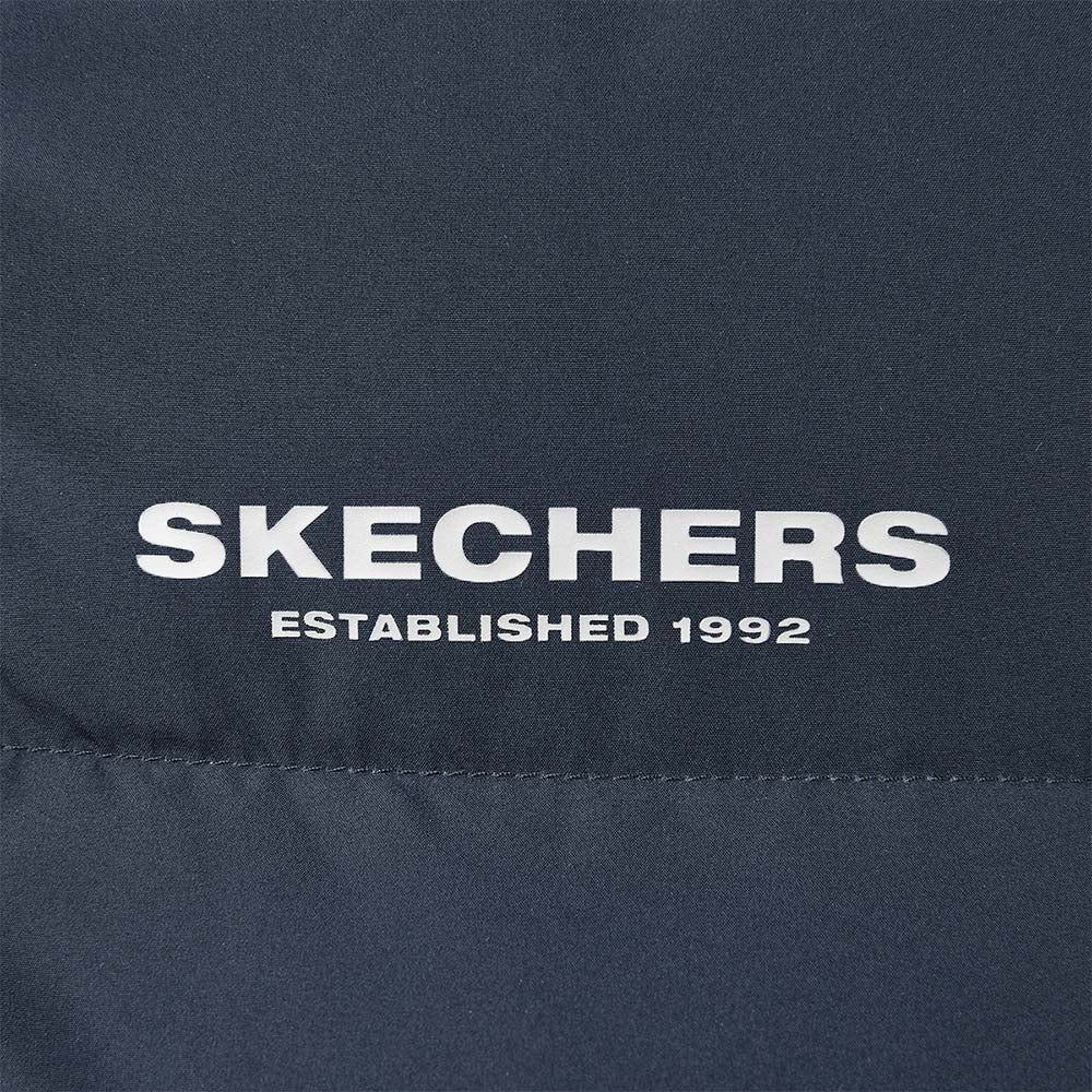 Skechers men's Sport-Utility Woven Down Coat in Odyssey Gray for lifestyle wear