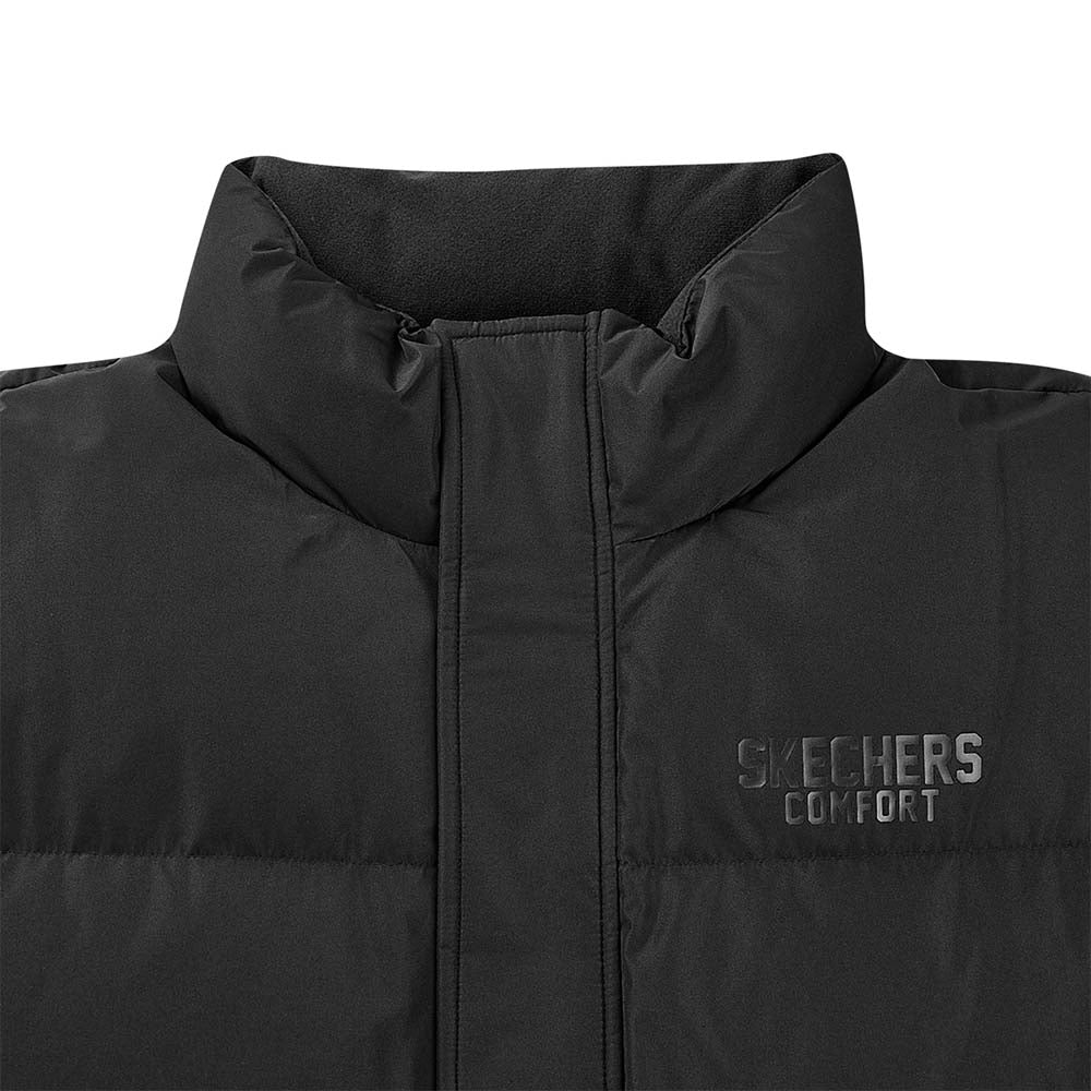 Skechers men's Sport-Utility Woven Down Vest in Black Beauty for lifestyle wear