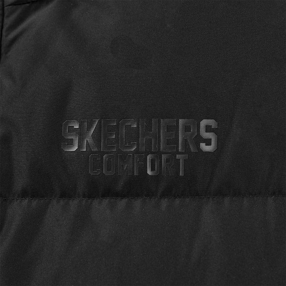 Skechers men's Sport-Utility Woven Down Vest in Black Beauty for lifestyle wear