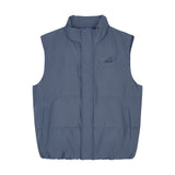 Skechers men's Sport-Utility Woven Down Vest in Odyssey Gray for lifestyle wear