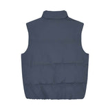 Skechers men's Sport-Utility Woven Down Vest in Odyssey Gray for lifestyle wear