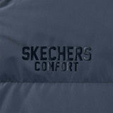Skechers men's Sport-Utility Woven Down Vest in Odyssey Gray for lifestyle wear