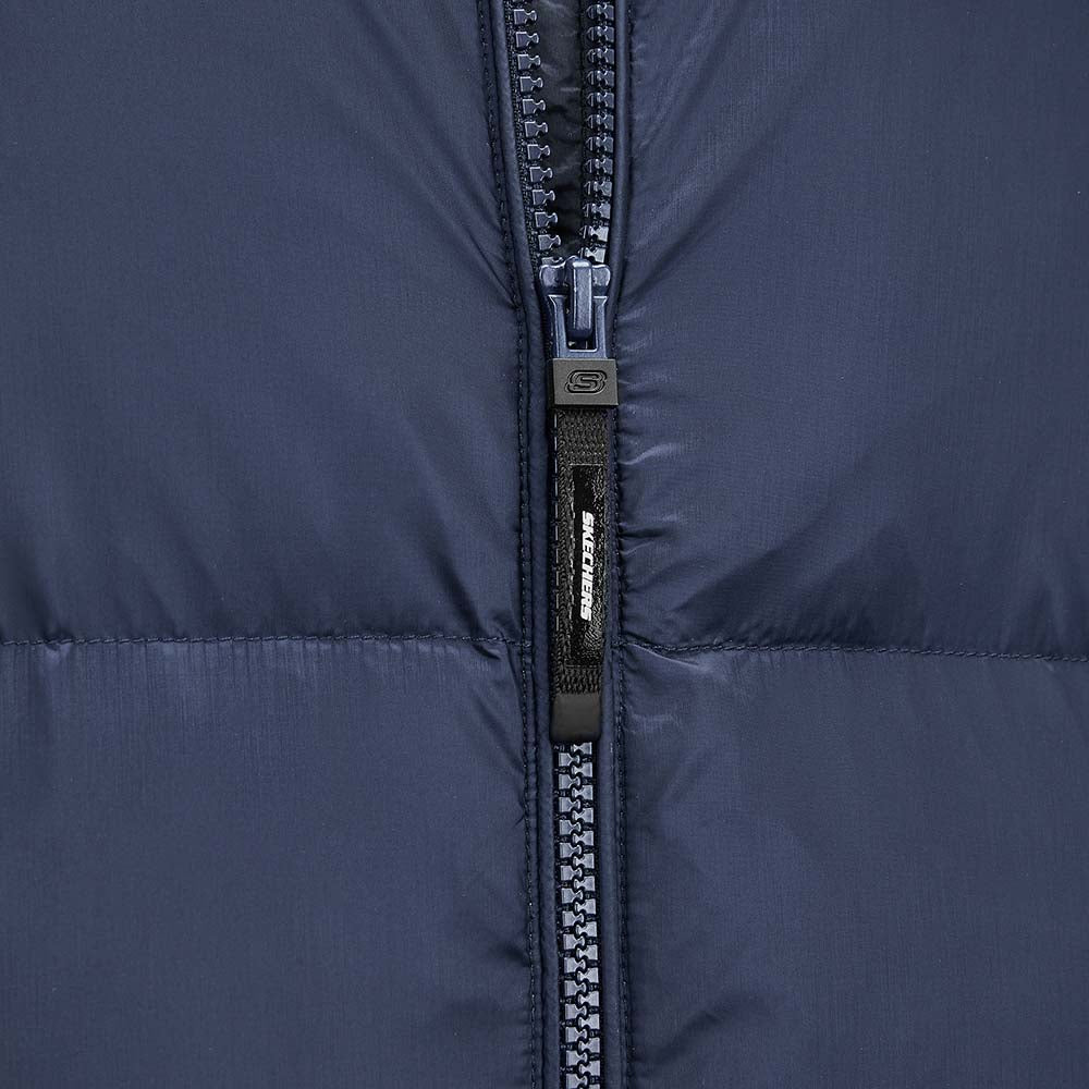Skechers men's Sport-Utility Woven Down Vest in Navy Blazer for lifestyle wear