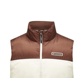 Skechers men's Sport-Utility Woven Down Vest in Vanilla Ice for lifestyle wear