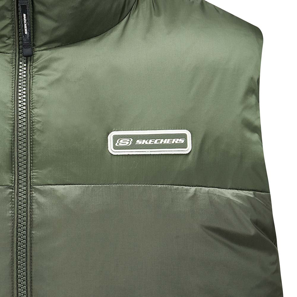 Skechers men's Sport-Utility Woven Down Vest in Kambaba for lifestyle wear