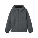 Skechers men's Diamond Woven Quilted Hooded Jacket in Iron Gate for lifestyle wear