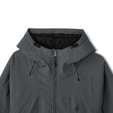 Skechers men's Diamond Woven Quilted Hooded Jacket in Iron Gate for lifestyle wear