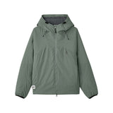 Skechers men's Diamond Woven Quilted Hooded Jacket in Agave Green for lifestyle wear
