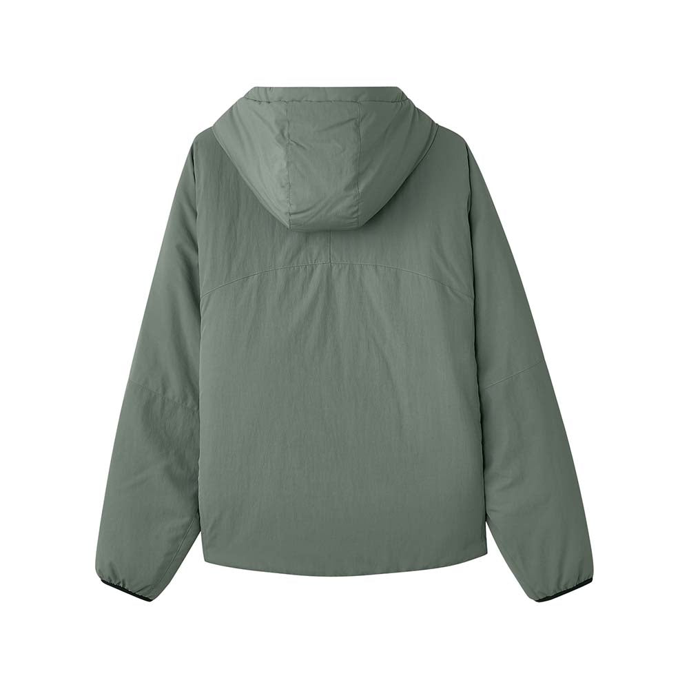 Skechers men's Diamond Woven Quilted Hooded Jacket in Agave Green for lifestyle wear