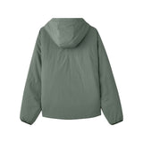 Skechers men's Diamond Woven Quilted Hooded Jacket in Agave Green for lifestyle wear