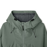 Skechers men's Diamond Woven Quilted Hooded Jacket in Agave Green for lifestyle wear