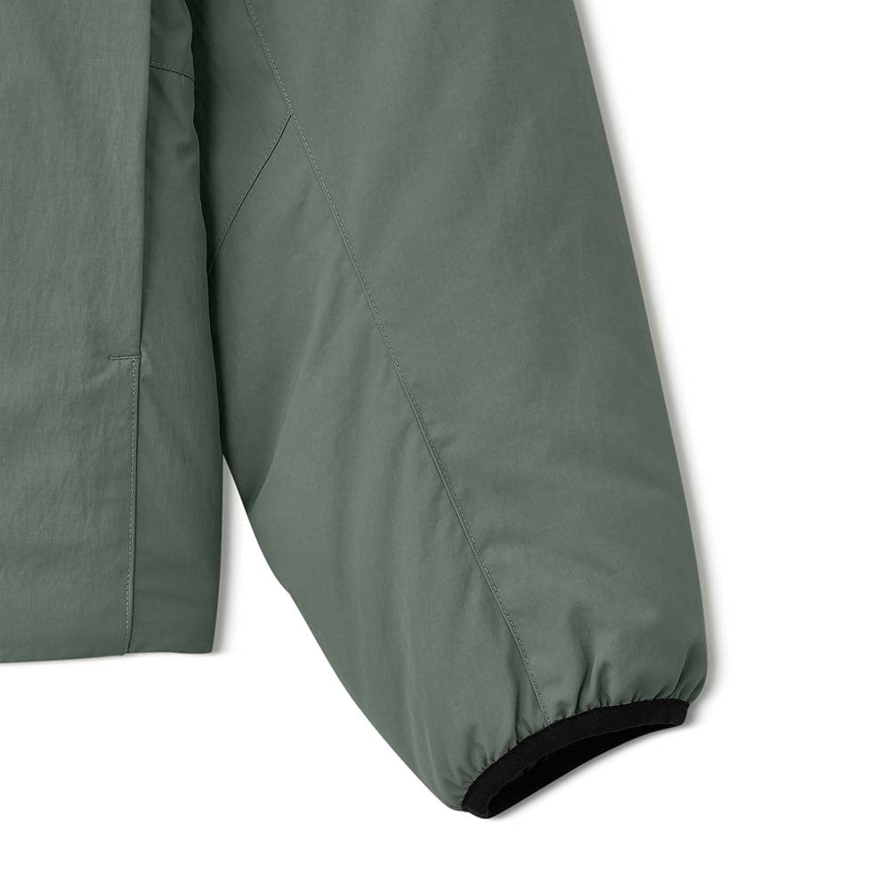Skechers men's Diamond Woven Quilted Hooded Jacket in Agave Green for lifestyle wear