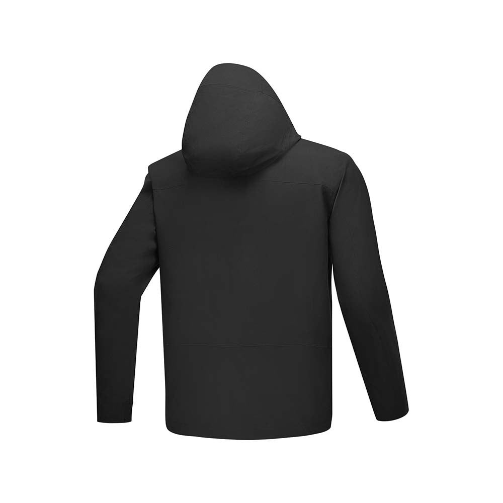Skechers men's Go Trail Waterproof Jacket in Black Beauty for outdoor performance wear