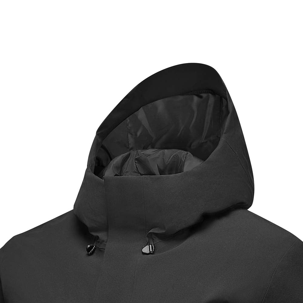 Skechers men's Go Trail Waterproof Jacket in Black Beauty for outdoor performance wear