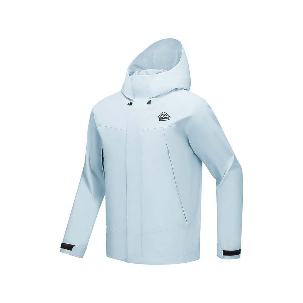 Skechers men's Go Trail Waterproof Jacket in Baby Blue for outdoor performance wear