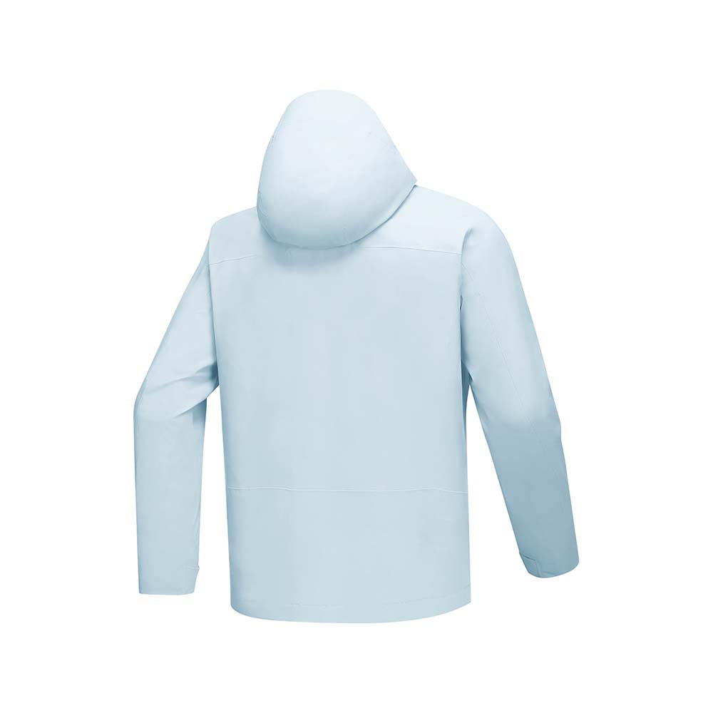 Skechers men's Go Trail Waterproof Jacket in Baby Blue for outdoor performance wear