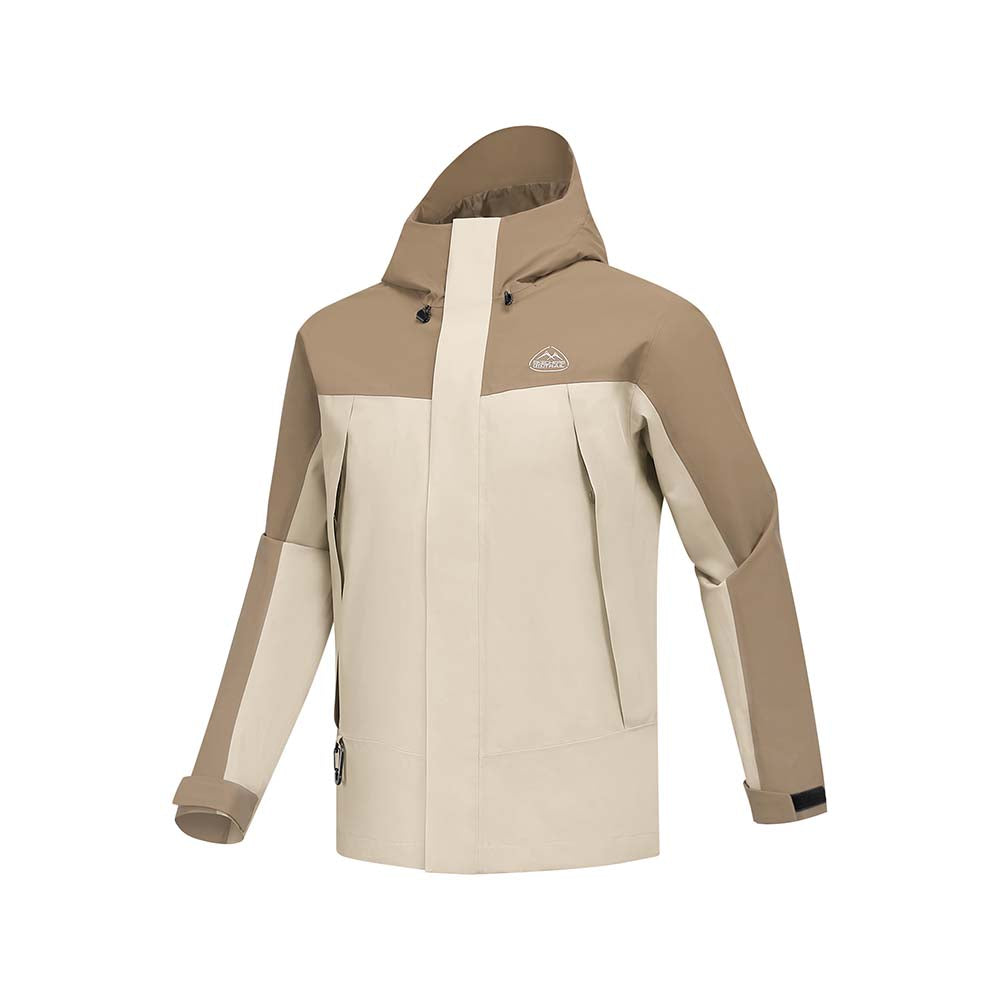 Skechers men's Go Trail Waterproof Jacket in Coffee Brown for outdoor performance wear