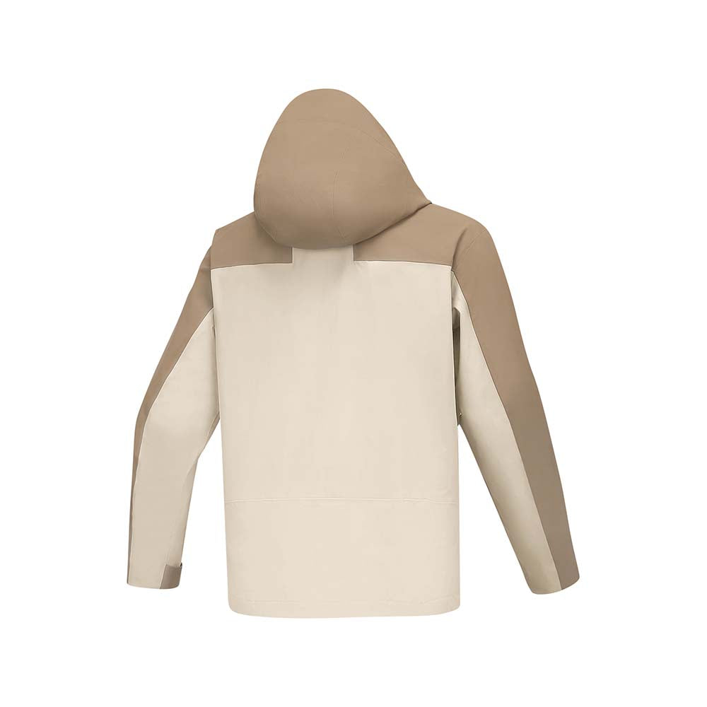 Skechers men's Go Trail Waterproof Jacket in Coffee Brown for outdoor performance wear