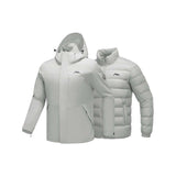 Skechers men's Go Trail 3 in 1 Jacket in Lunar Rock for outdoor performance wear