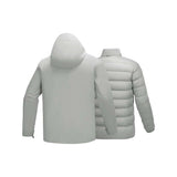 Skechers men's Go Trail 3 in 1 Jacket in Lunar Rock for outdoor performance wear