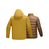 Skechers men's Go Trail 3 in 1 Jacket in Warm Golden Yellow for outdoor performance wear
