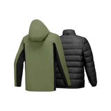 Skechers men's Go Trail 3 in 1 Jacket in Kalamata Green for outdoor performance wear