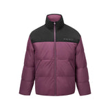 Skechers X SmileyWorld Woven Down Jacket, men's outdoor performance apparel in Purple Brown