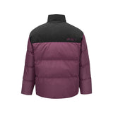 Skechers X SmileyWorld Woven Down Jacket, men's outdoor performance apparel in Purple Brown