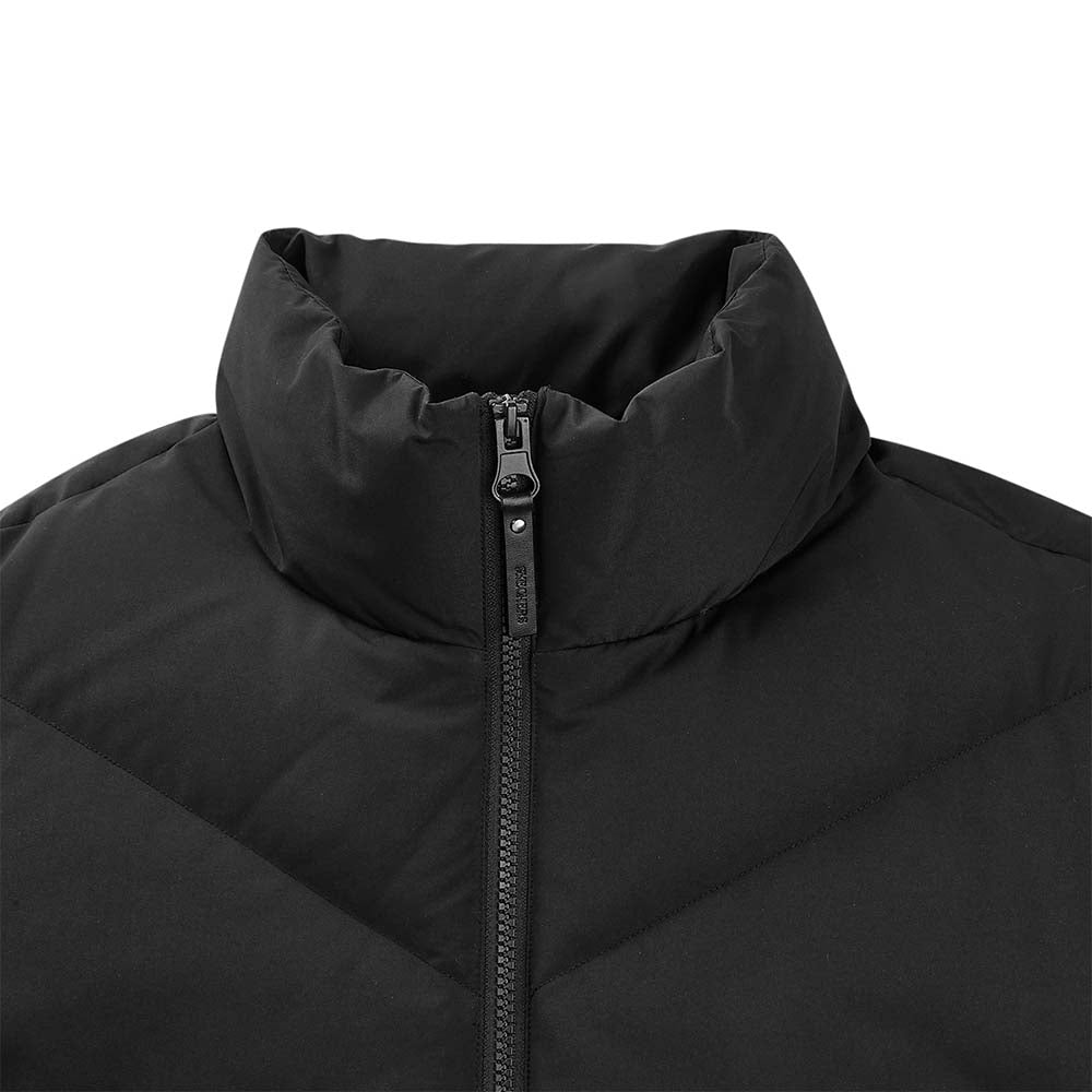 Skechers men's Diamond Woven Down Jacket in Black Beauty for lifestyle wear
