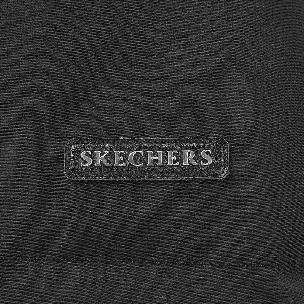 Skechers men's Diamond Woven Down Jacket in Black Beauty for lifestyle wear