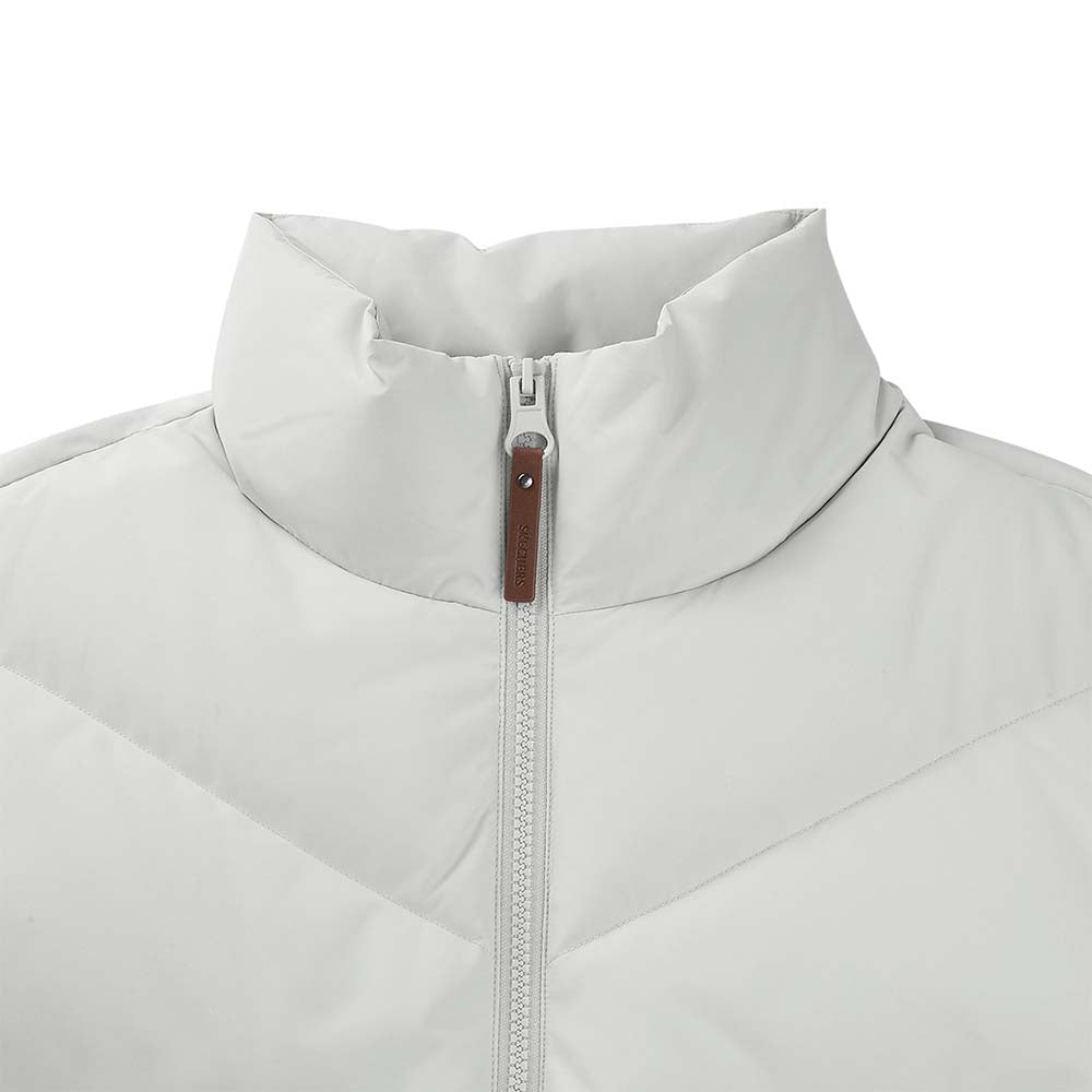 Skechers men's Diamond Woven Down Jacket in Vapor Blue for lifestyle wear