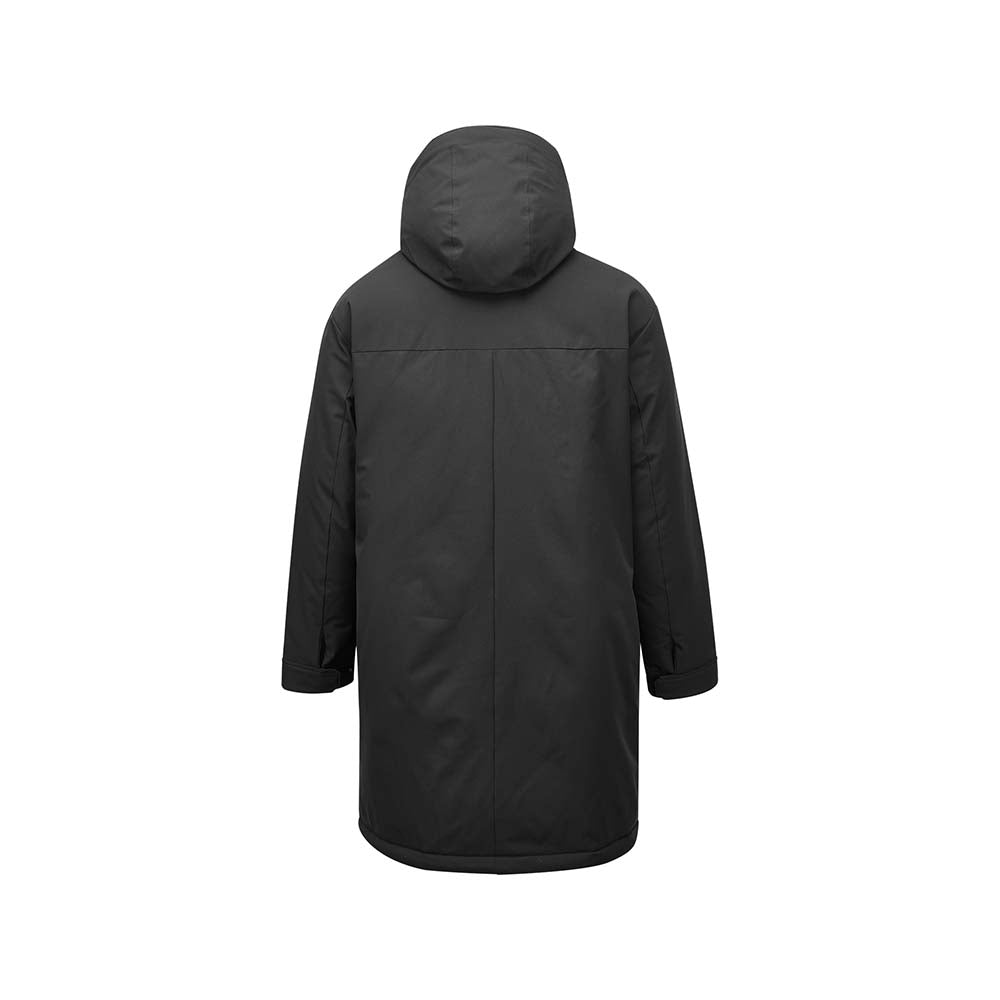 Skechers men's Diamond Woven Down Coat in Black Beauty for lifestyle wear