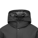 Skechers men's Diamond Woven Down Coat in Black Beauty for lifestyle wear