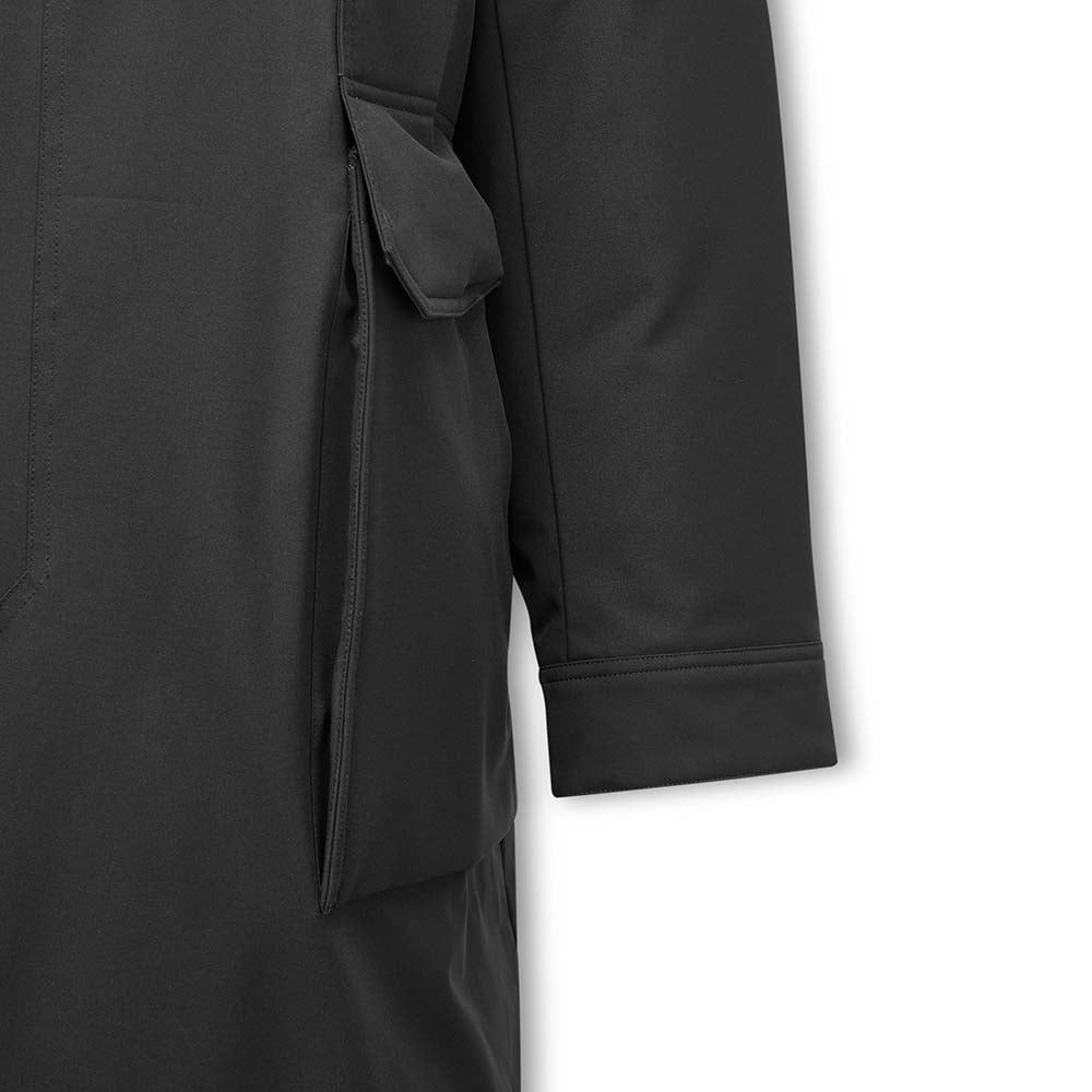 Skechers men's Diamond Woven Down Coat in Black Beauty for lifestyle wear
