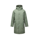 Skechers men's Diamond Woven Down Coat in Basil Gray for lifestyle wear