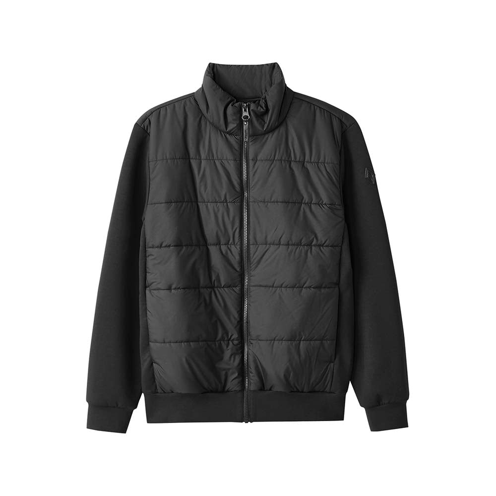 Skechers men's Diamond Woven Quilted Jacket in Black Beauty for lifestyle wear