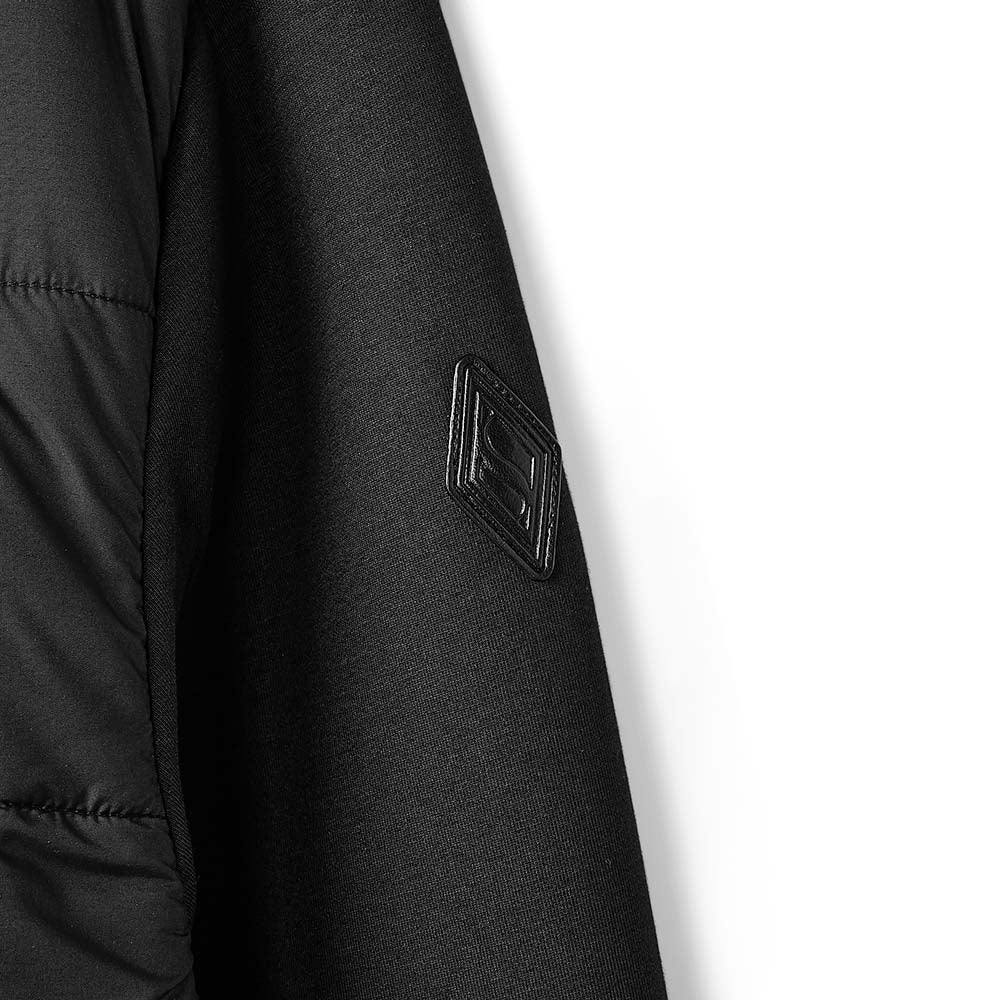 Skechers men's Diamond Woven Quilted Jacket in Black Beauty for lifestyle wear