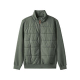 Skechers men's Diamond Woven Quilted Jacket in Chimera Gray for lifestyle wear