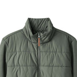 Skechers men's Diamond Woven Quilted Jacket in Chimera Gray for lifestyle wear